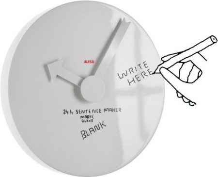 Blank Whiteboard Wall Clock