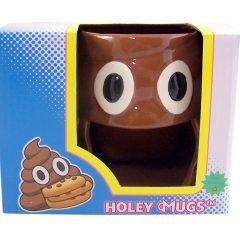 Poop Emoji Coffee Mug with Cookie Holder