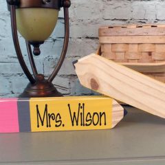 Personalized Teacher Pencil Name Plate